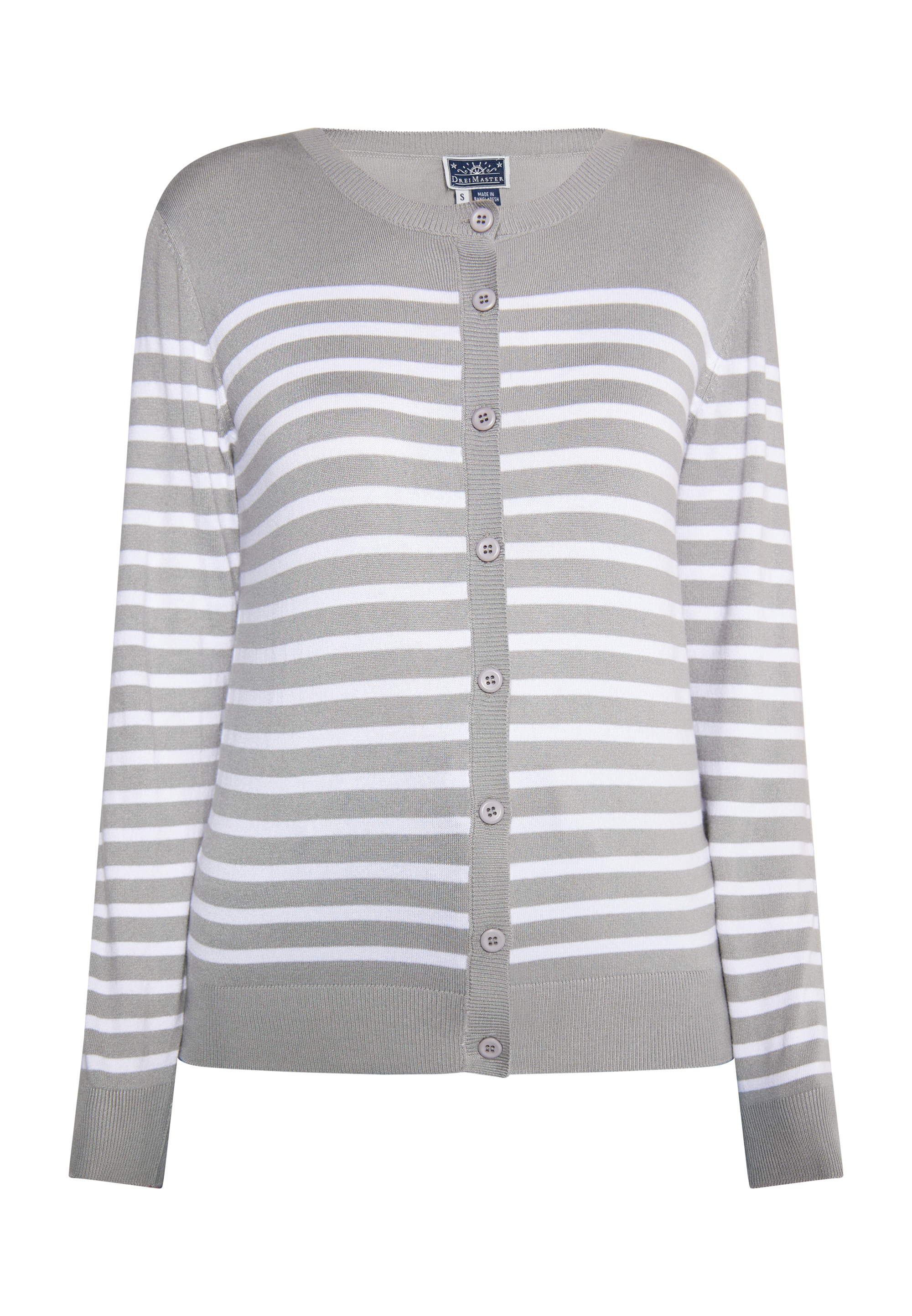 Dreimaster Vest Dames grijs wit