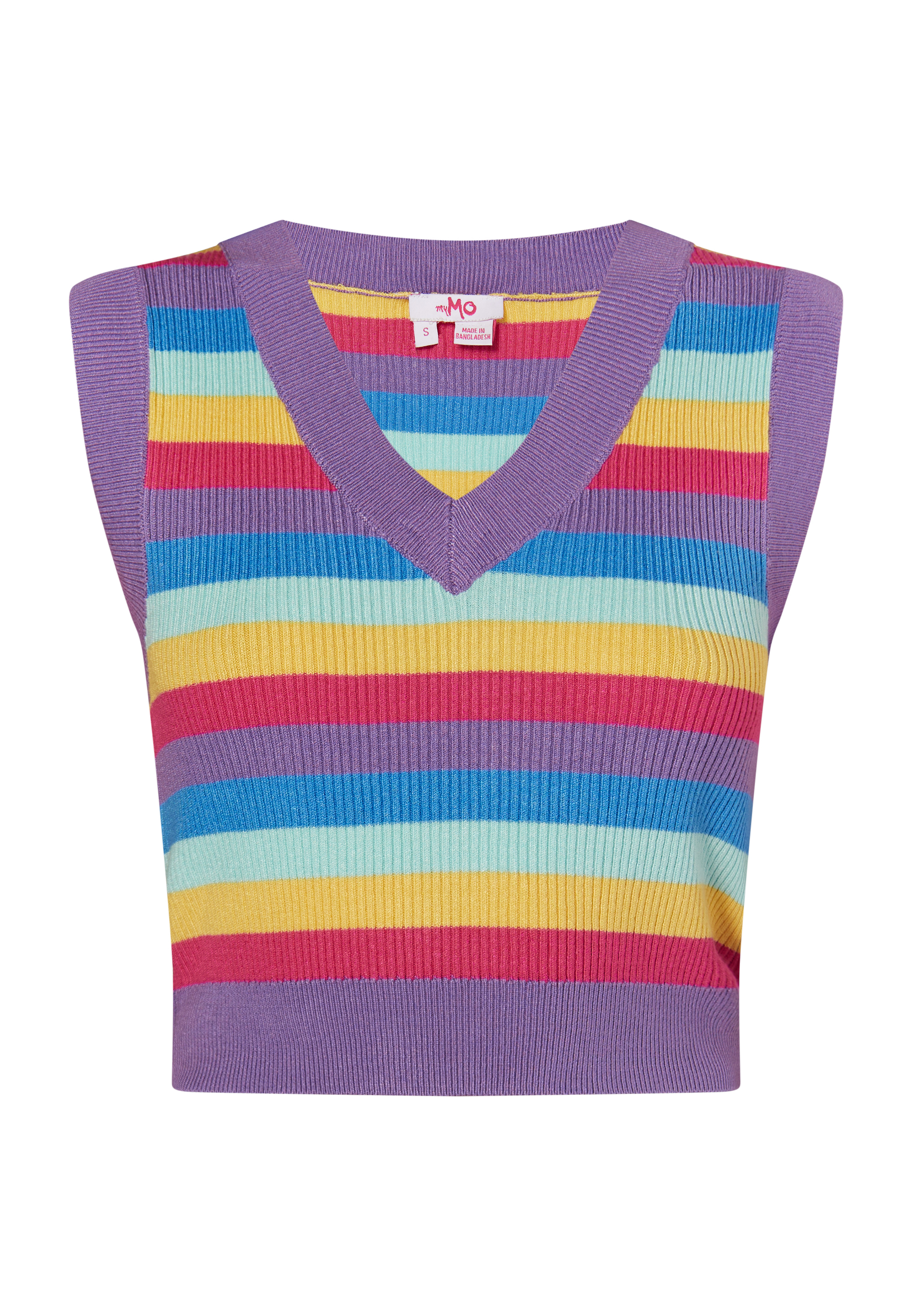 Thumbnail - Mymo strickpullunder Damen Violett Mehrfarbig