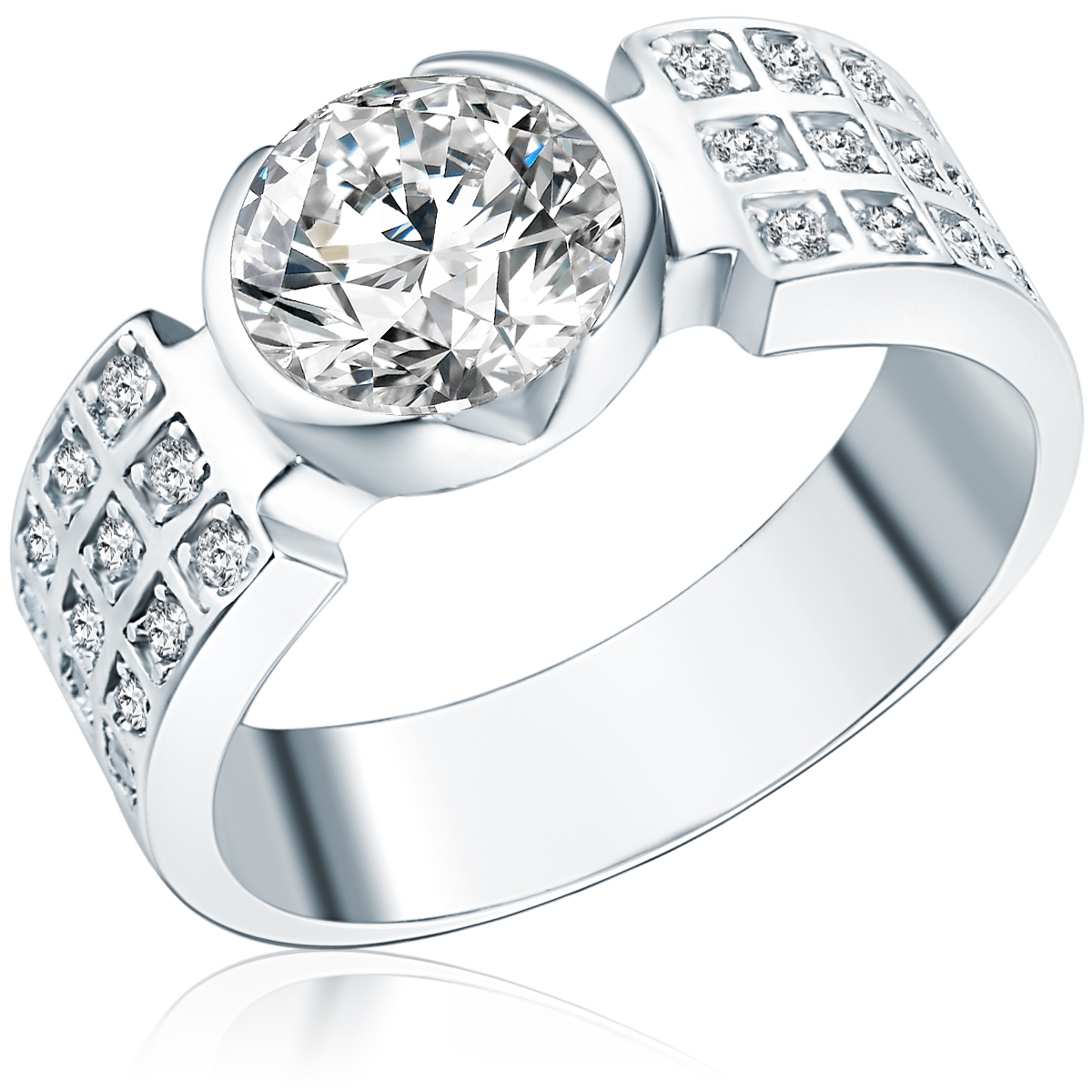 Rafaela Donata Womens Female Sterling Silver Ring - Size Q