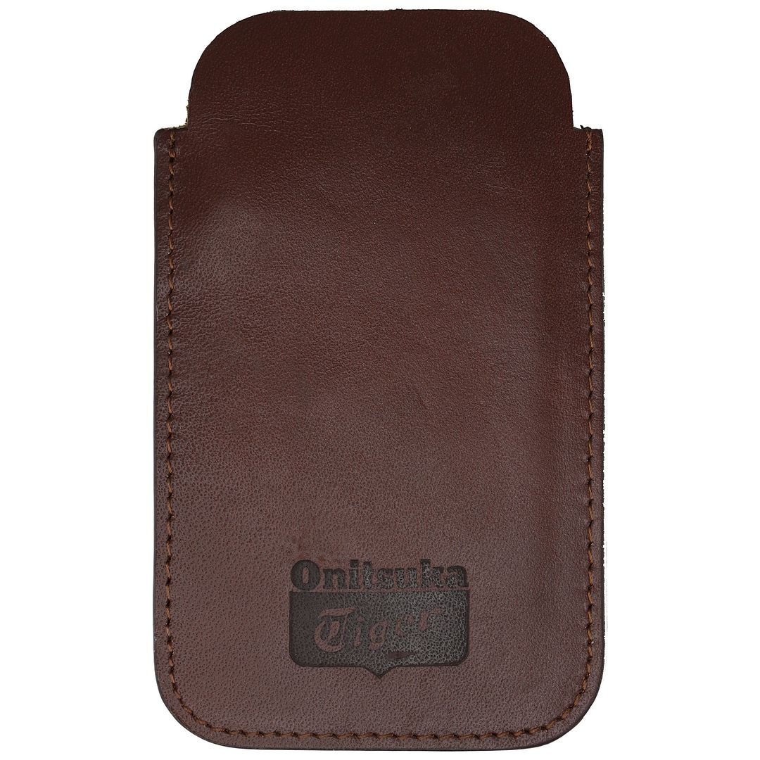 Onitsuka Tiger Mens Brown Leather iPhone 5 Pouch Sleeve Case 113939 3001 - One Size