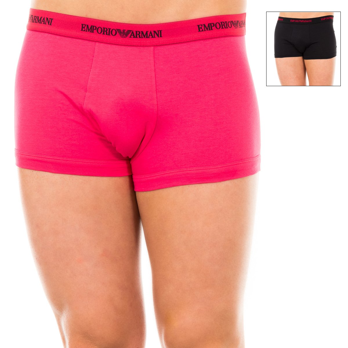 Emporio Armani Pack-2 Retro Elastiska Bomullsboxers 111210-5A717 Herr boxershorts – bild 2