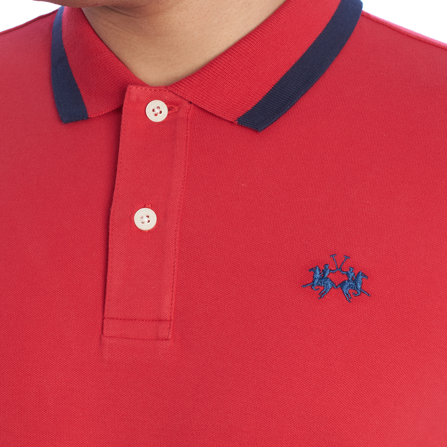 LA MARTINA YMP006-PK001 Herr Slim Fit Kortärmad Polo T-shirt – bild 2