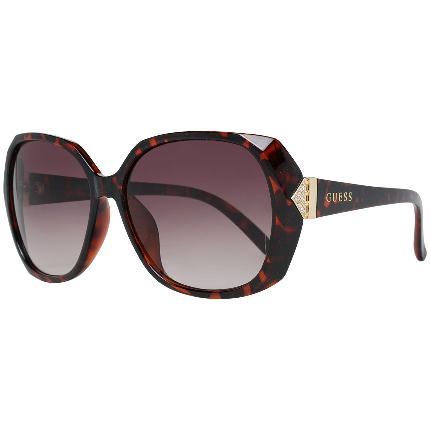Thumbnail - Guess GF5082 02C noir gris dégradé lunettes de soleil miroirs