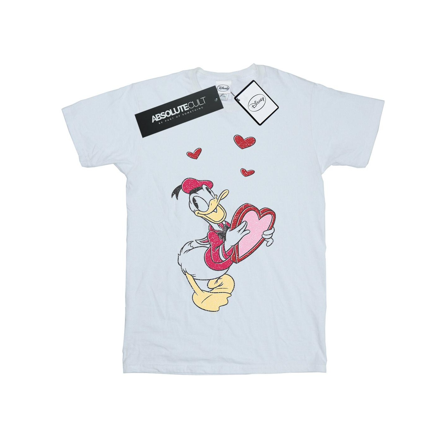 Thumbnail - Disney - "Donald Duck Love Heart" T-Shirt für Mädchen (Weiß)