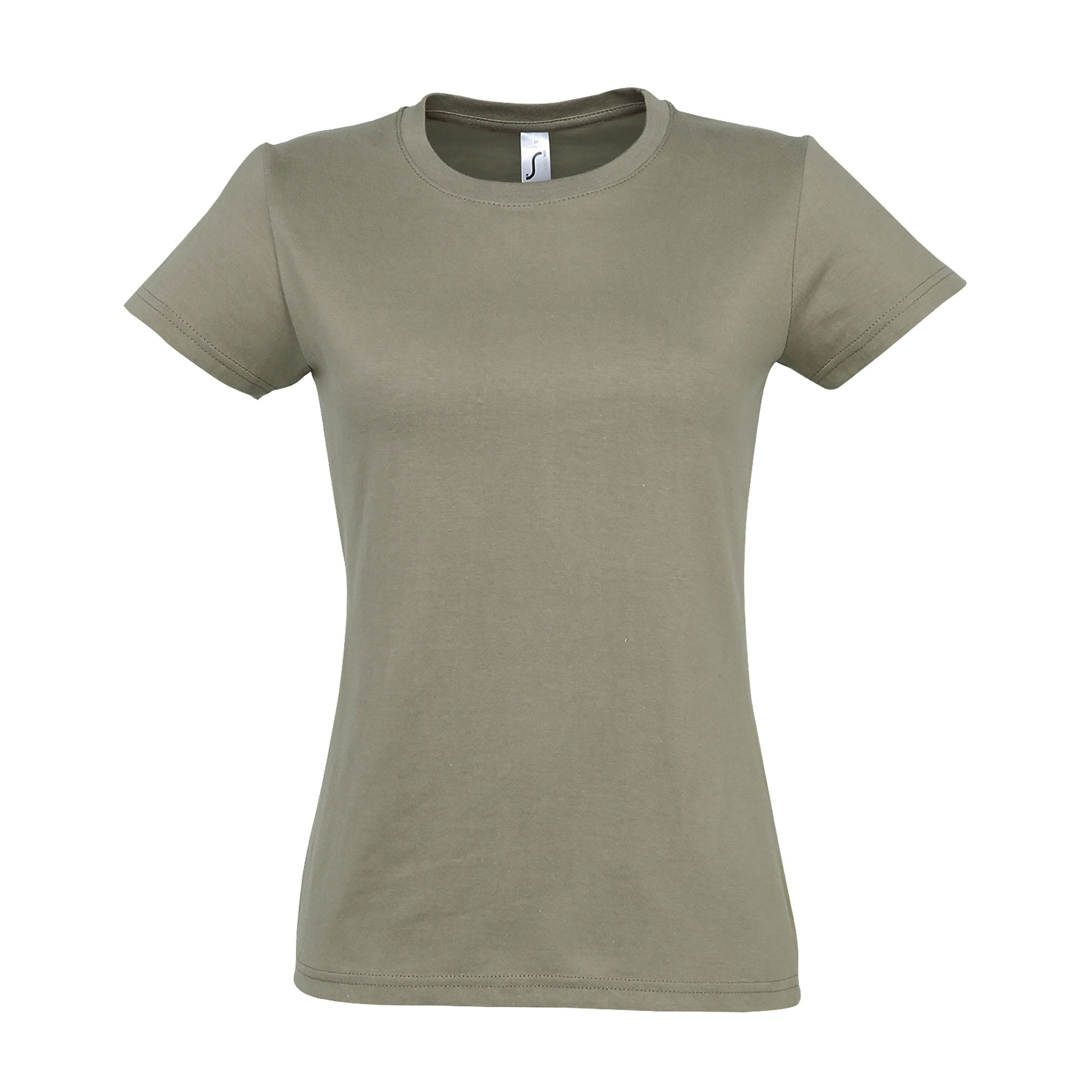 Sols Imperial Damen T-Shirt, Kurzarm, Rundhalsausschnitt (Khaki)