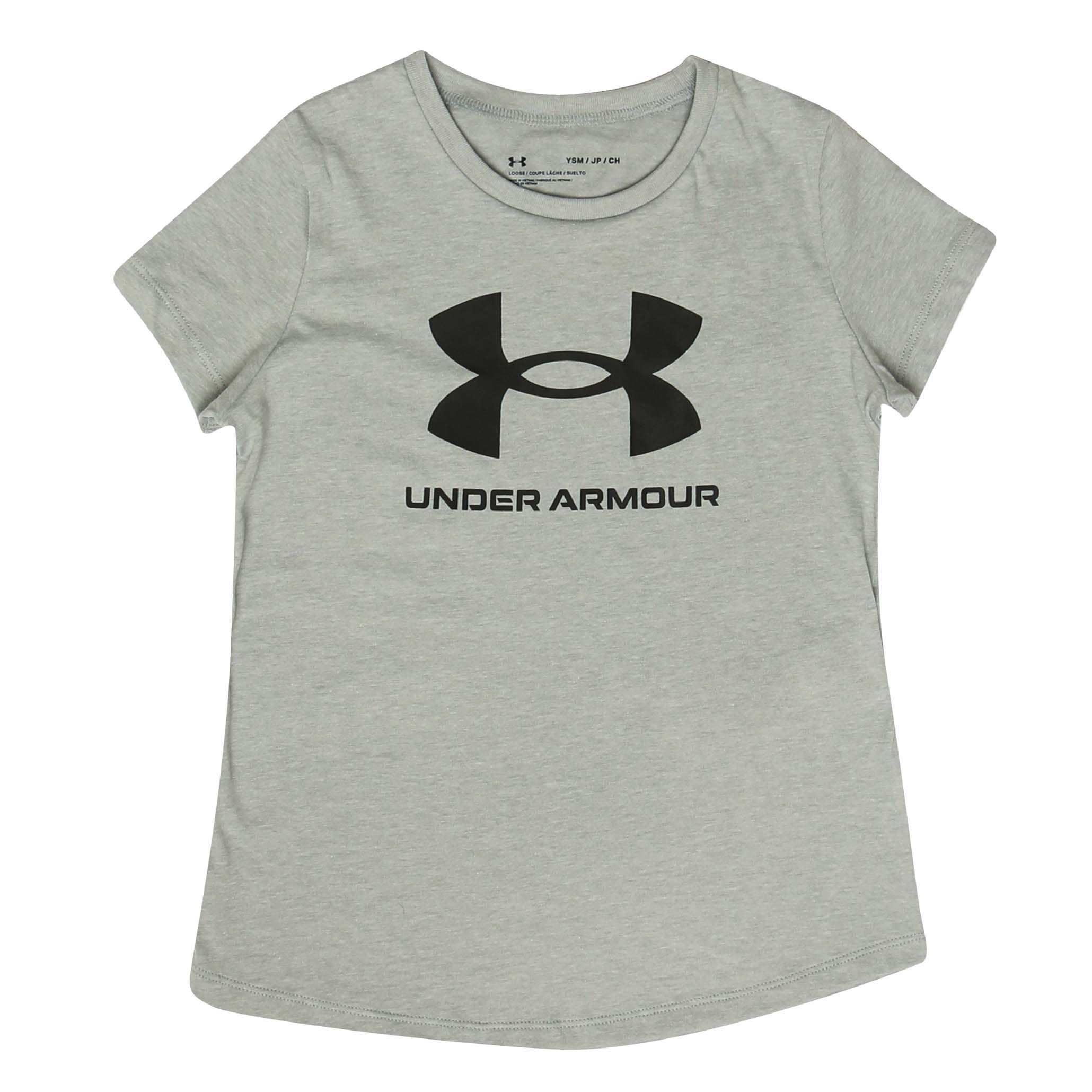 Girl's Under Armour UA Sportstyle Graphic T-Shirt in Grey