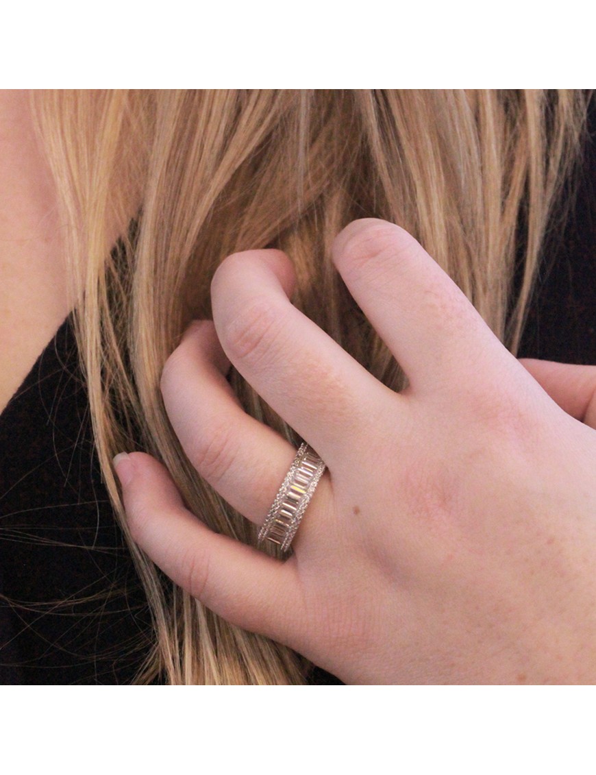 MYC Paris Glamour Lock Ring Silver och kristall dam – bild 2