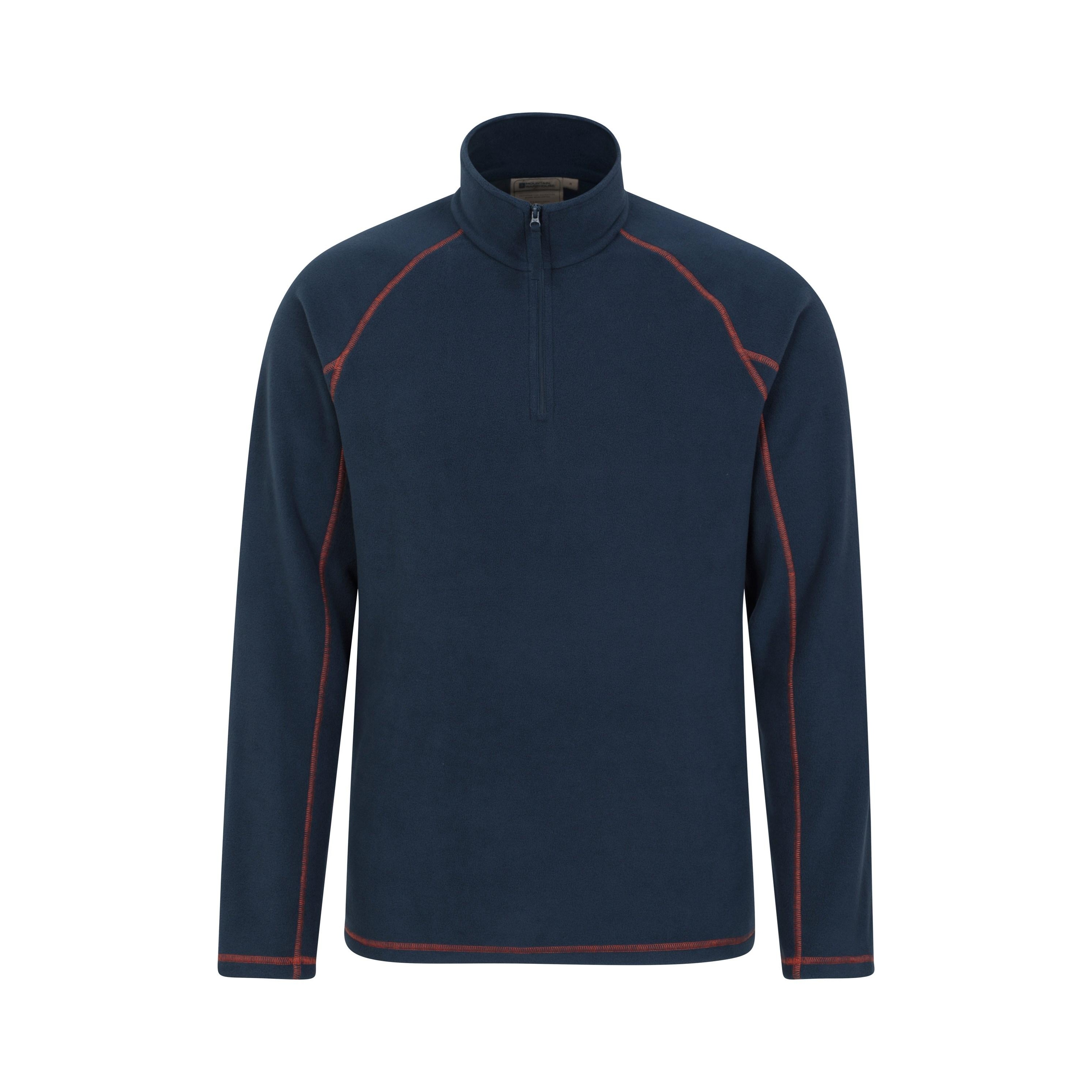 Thumbnail - Mountain Warehouse - "Ashbourne II" Fleece-Oberteil mit halbem Reißverschluss für Herren (Marineblau)