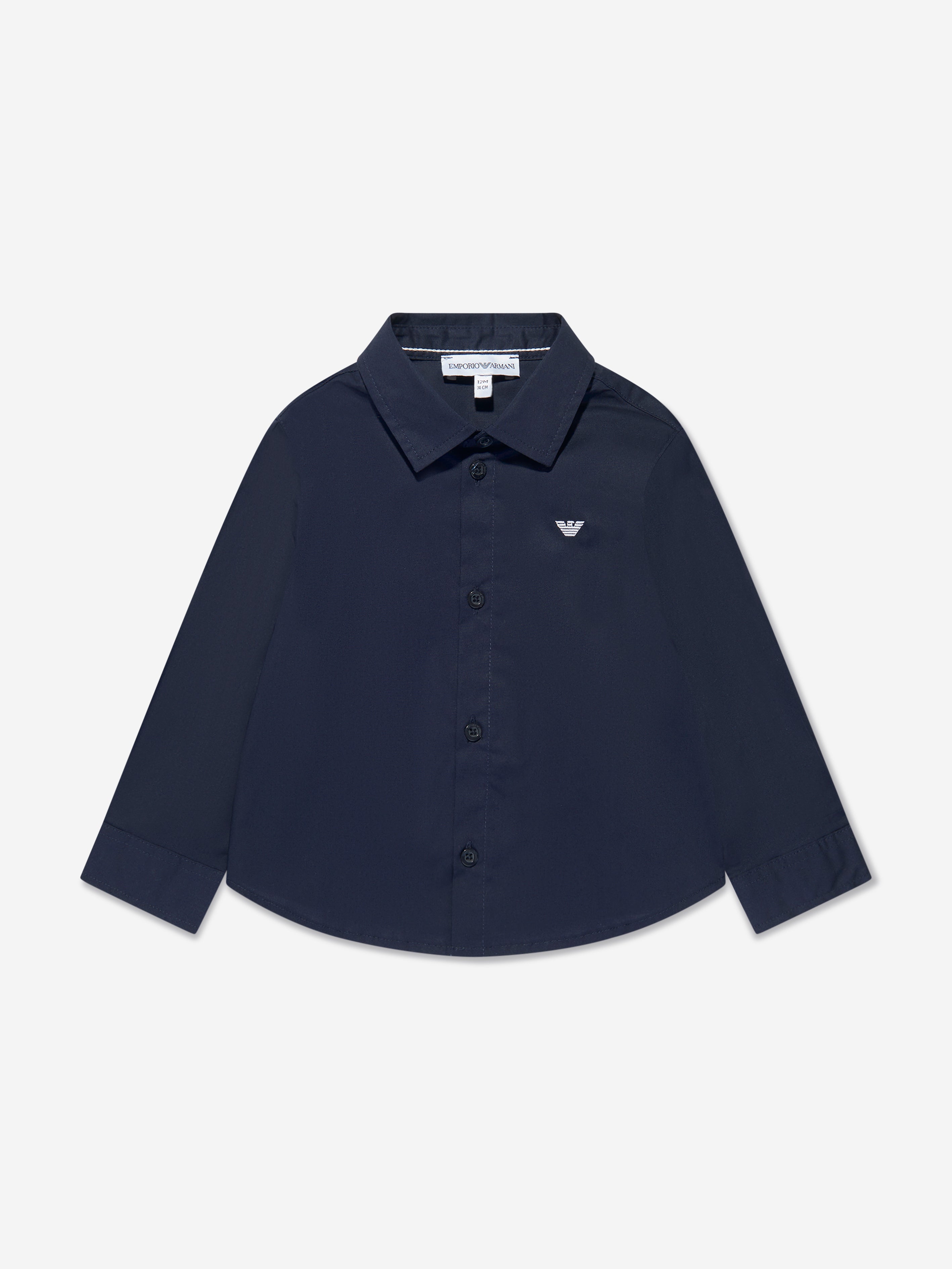 Emporio Armani Baby Jongens Lange Mouw Logo Shirt