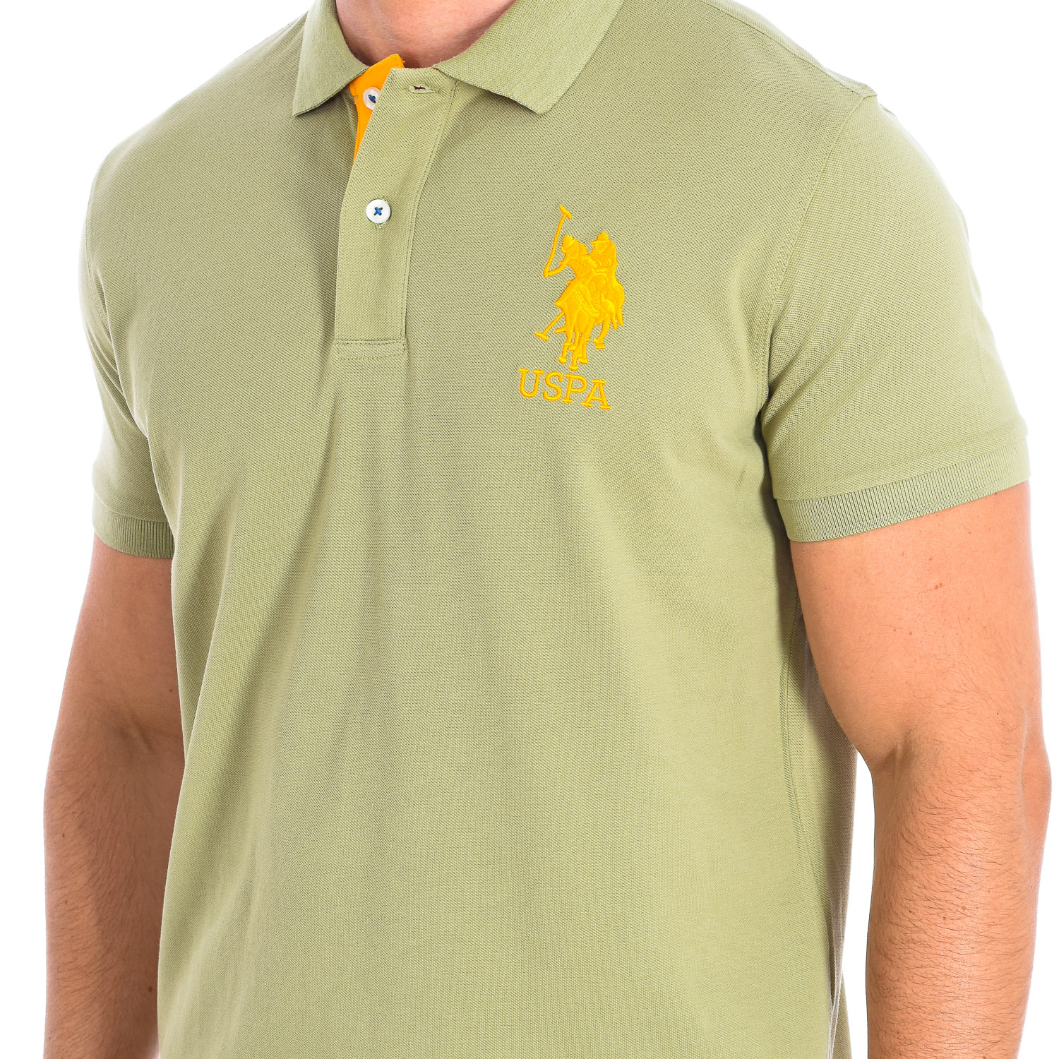 US Polo Assn KORYCBAD Kortärmad polo med kontrasterande kavajkrage 64779 man pikéer herr – bild 2