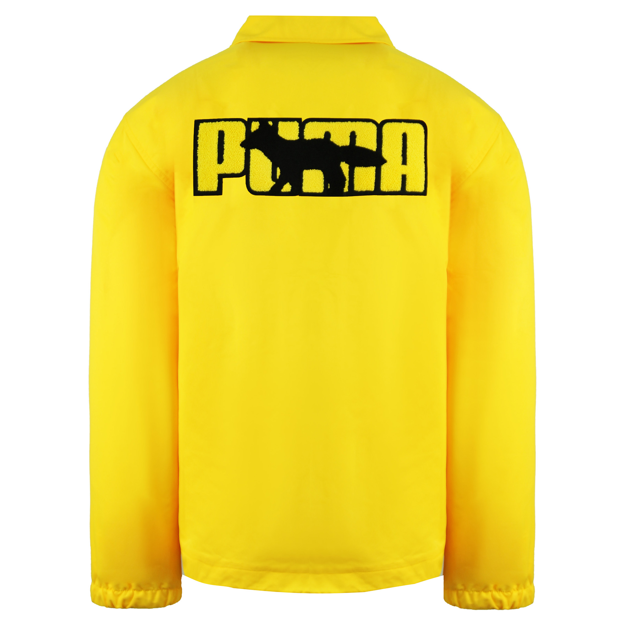x Maison Kitsune Långärmad Krage Gul Herr Coach Jacka 530430 30 2