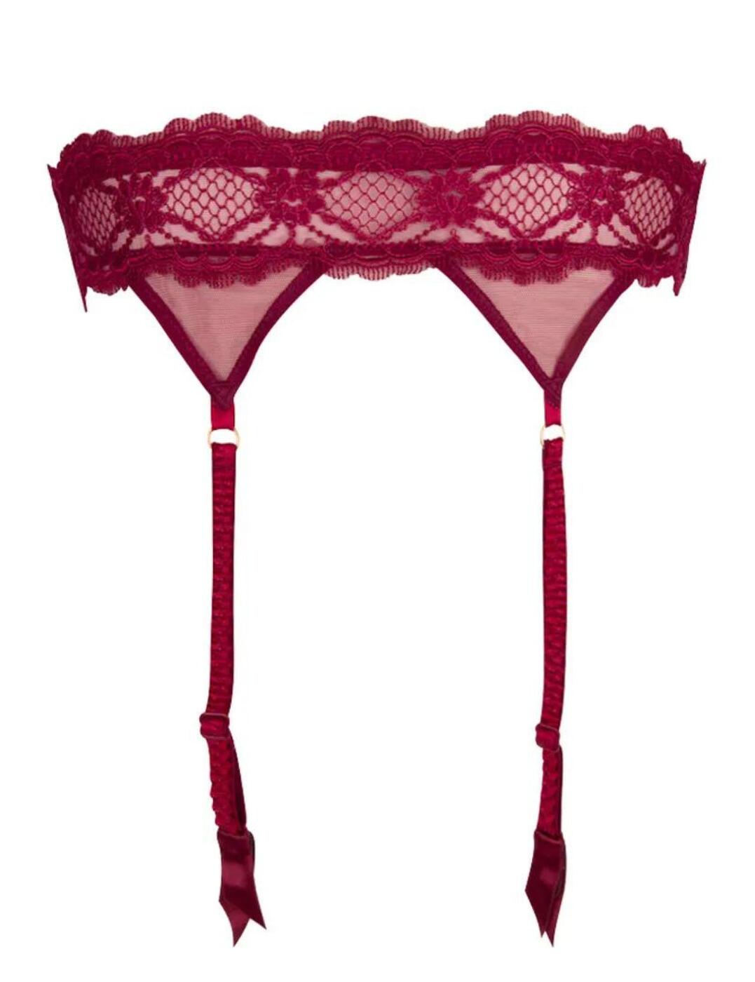 Lise Charmel Womens Sublime En Dentelle Suspender Belt – Red Polyamide – Size X-Large