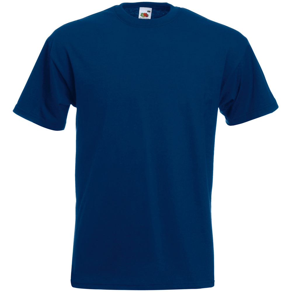 Thumbnail - Fruit Of The Loom Herren Super Premium Kurzarm Crew Neck T-Shirt (Navy)