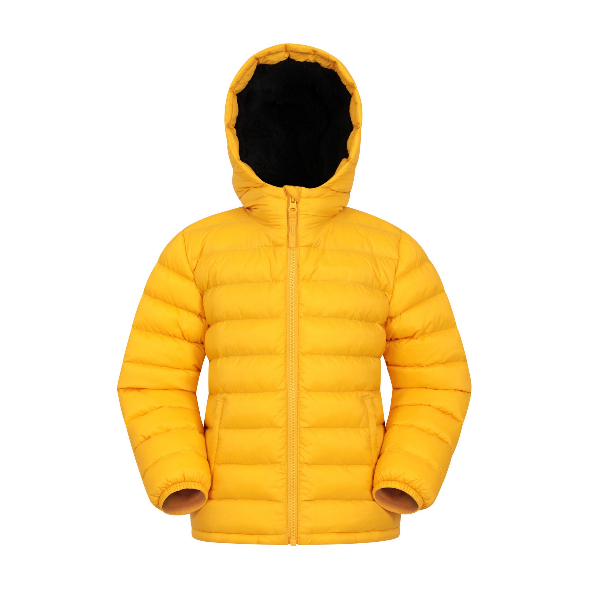Mountain Warehouse Gewatteerde jas met imitatiebont voor kinderen/kinders (Geel)