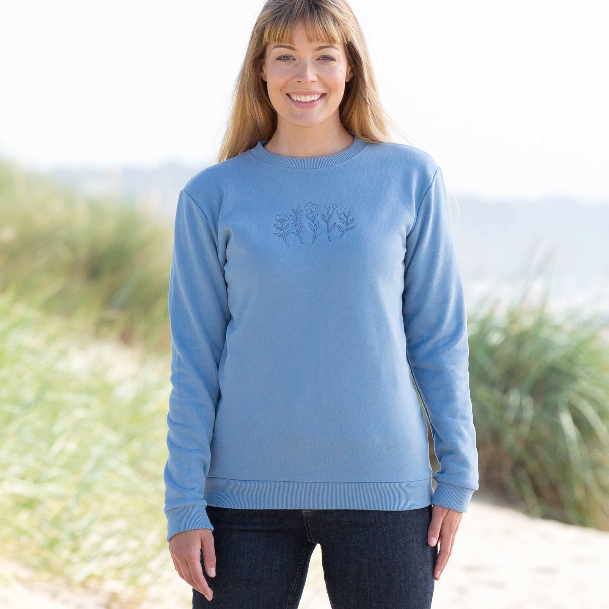 Kite Clothing Womens Whitecliff Sweatshirt Blue Cotton - Size 8 UK