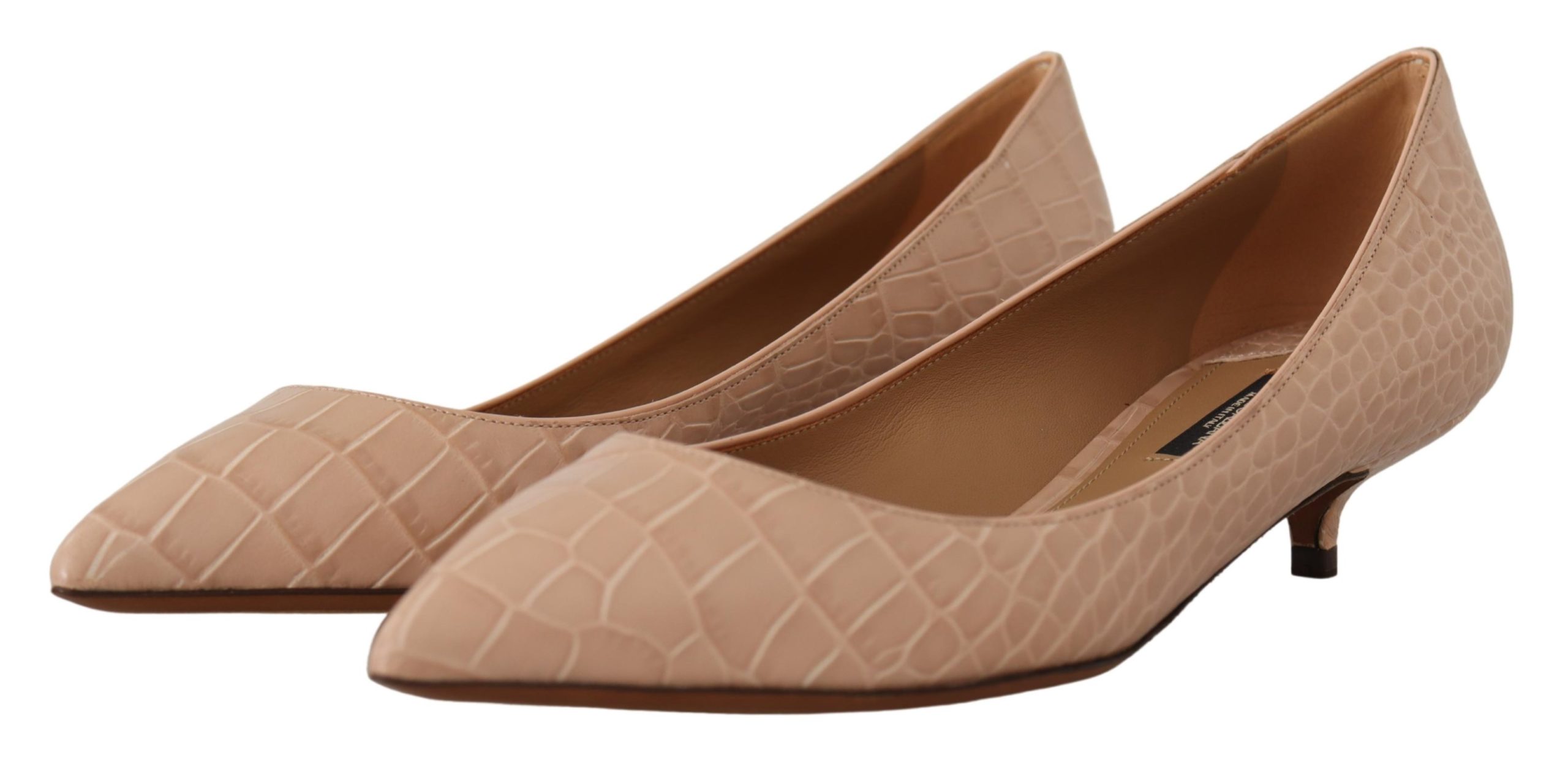 Läder Kitten Heels Pumps Damaskor 2