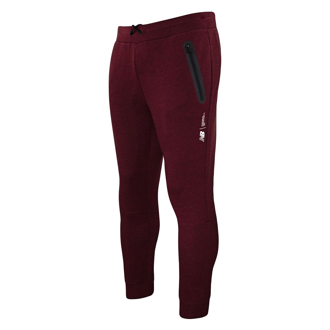 New Balance Logotyp Bourgogne Herr Fortitech Fleece Stretch Träningsbyxor MP11143 GTH – bild 2
