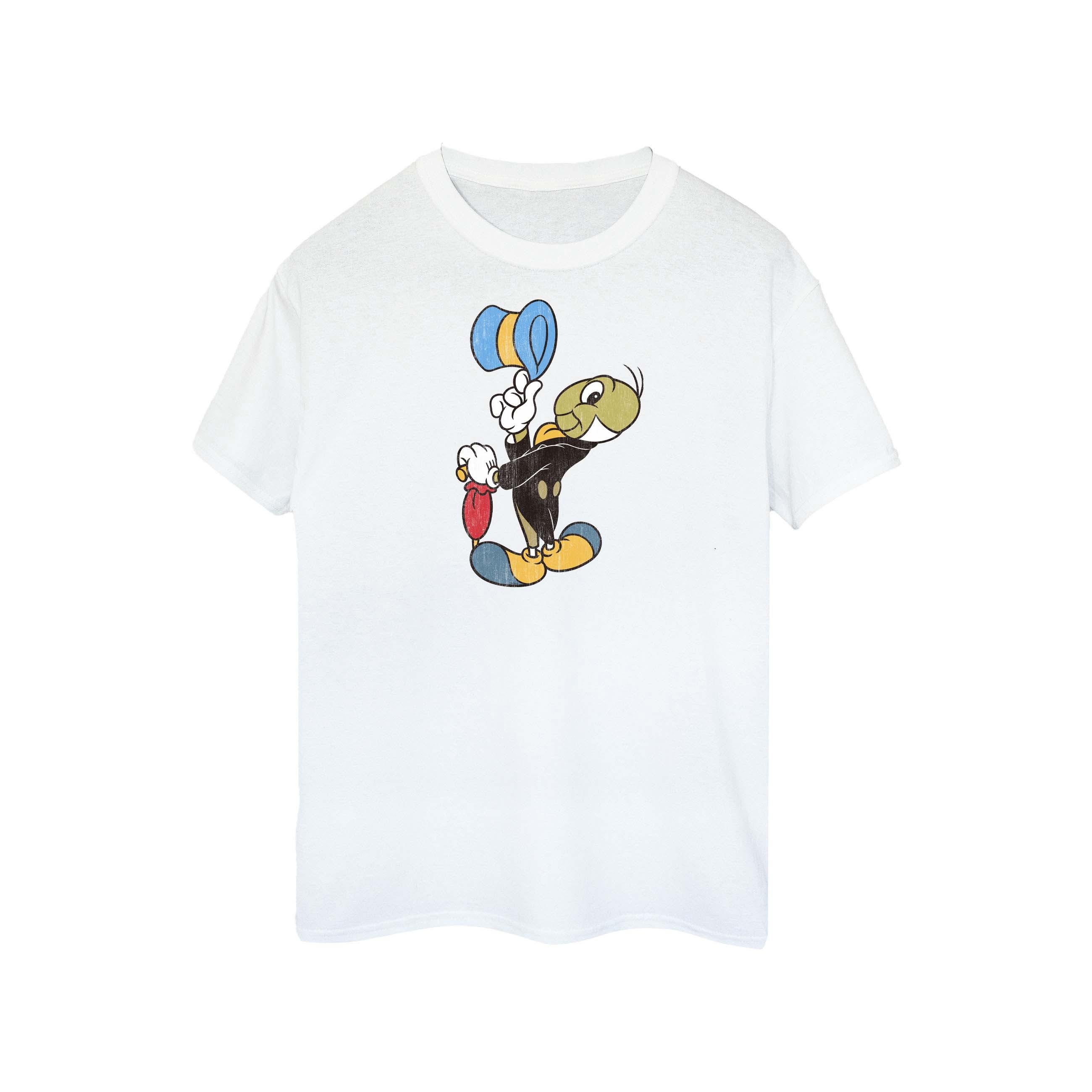 Thumbnail - Disney - "Pinocchio Jiminy Cricket" T-Shirt für Damen (Weiß)
