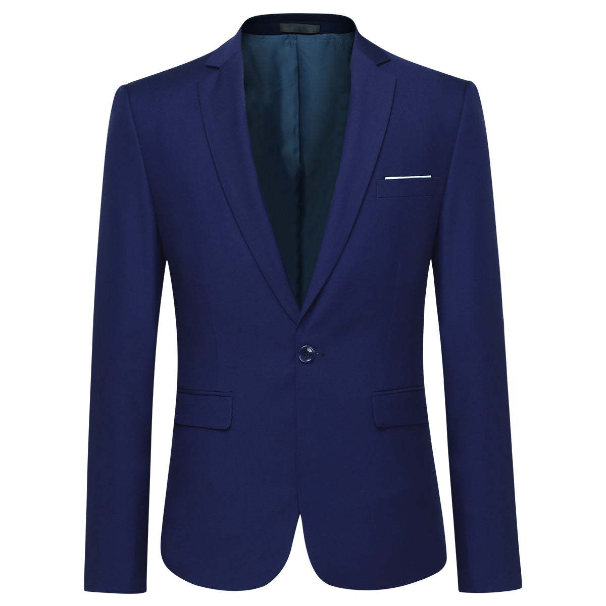 Thumbnail - Marineblauer stilvoller Blazer mit einem Knopf, lässiger Blazer