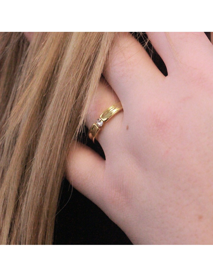MYC Paris Simplicity Ring Guld och kristall dam – bild 2
