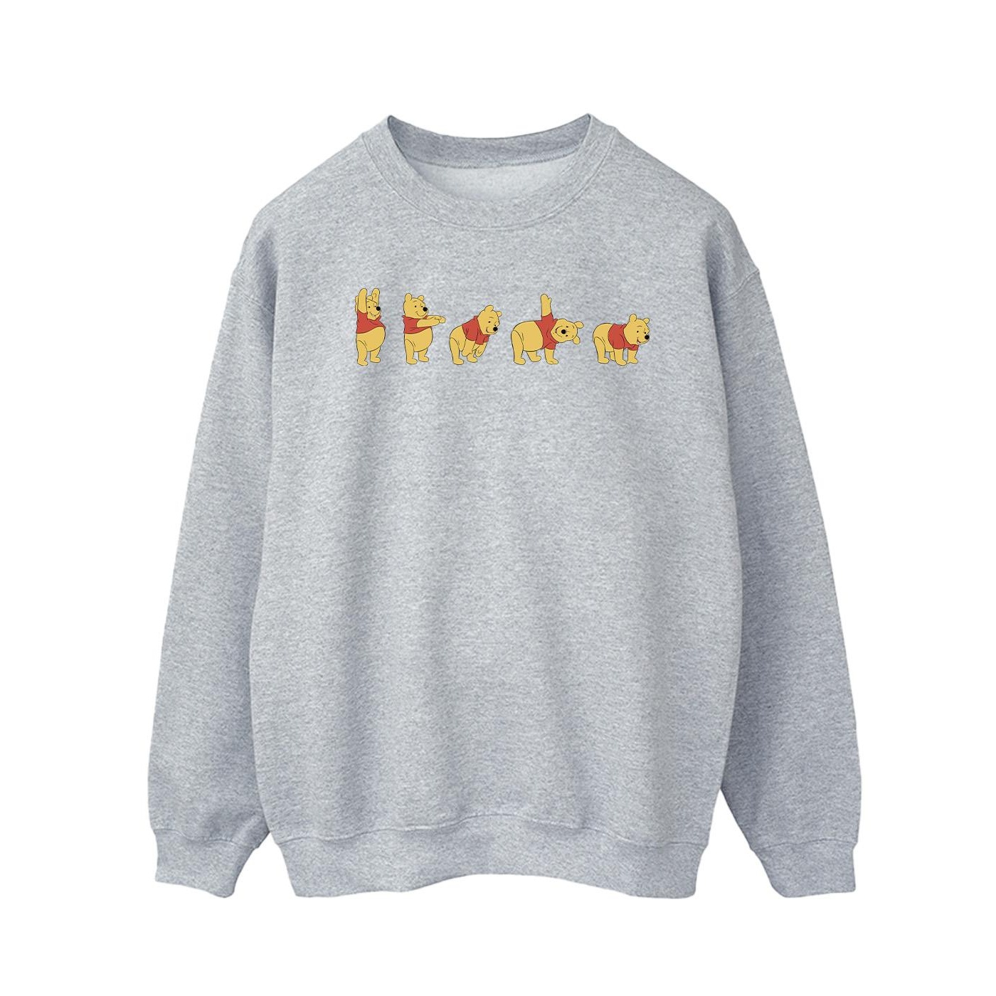 Thumbnail - Disney Herren Winnie The Pooh Stretching Sweatshirt (Sport grau)