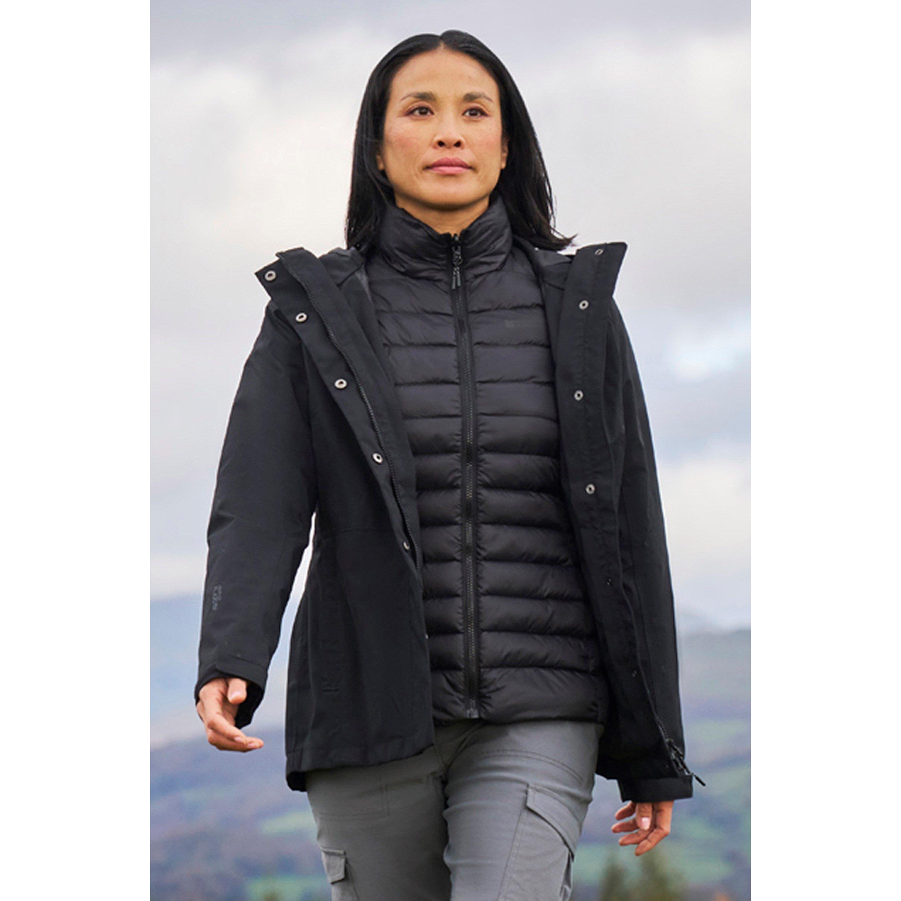Mountain Warehouse Dames/Dames Alaskan 3 in 1 gewatteerd jack (Jet Zwart)