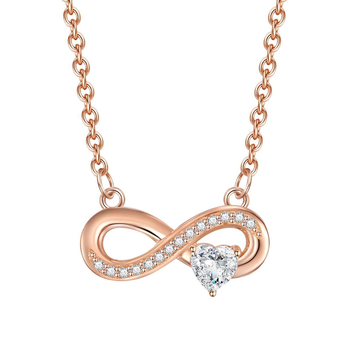 Rafaela Donata Womens Female Sterling Silver Necklace - Rose Gold - Size 40cm