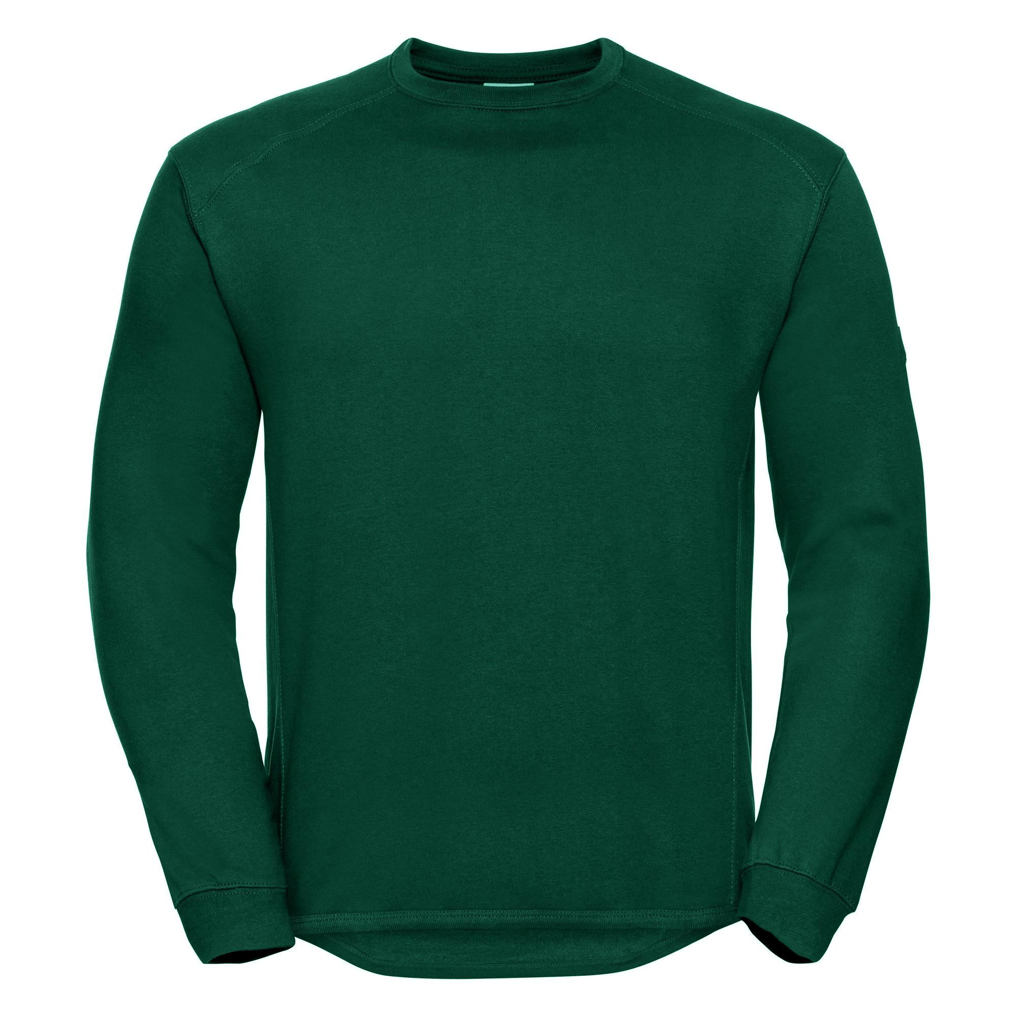Russell Workwear Mens Crew Neck Set In Sweatshirt Top för män (Flaskegrön)