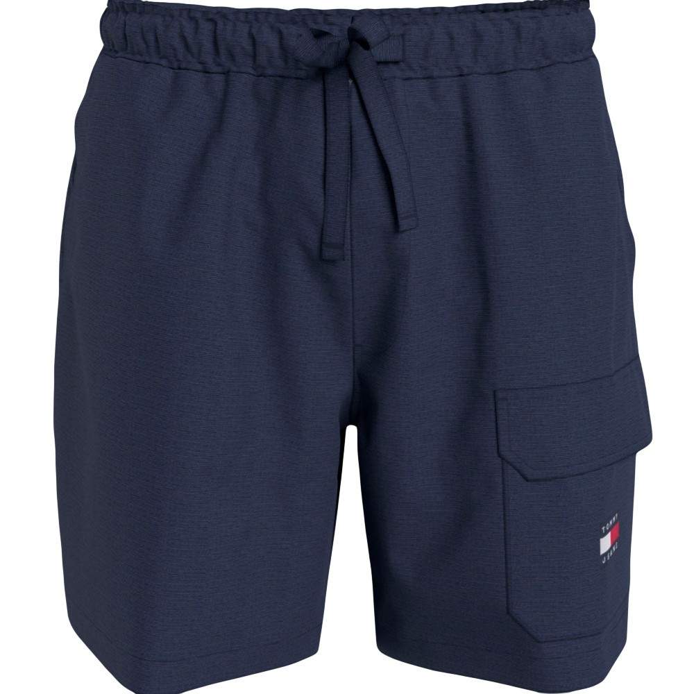 Korta Tommy Jeans herrtröjor med flagglogotyp