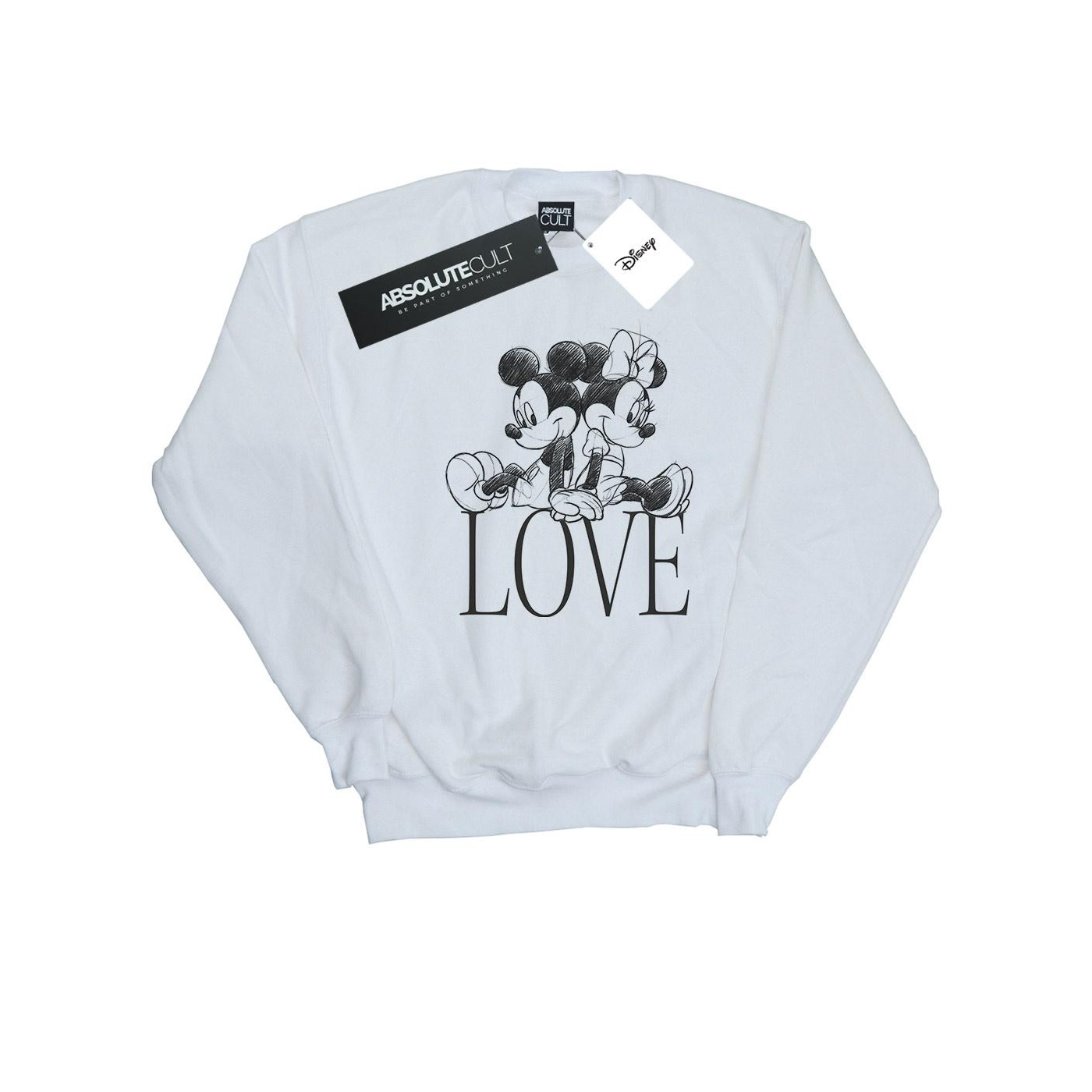 Thumbnail - Disney - "Mickey And Minnie Mouse Love" Sweatshirt für Herren (Weiß)