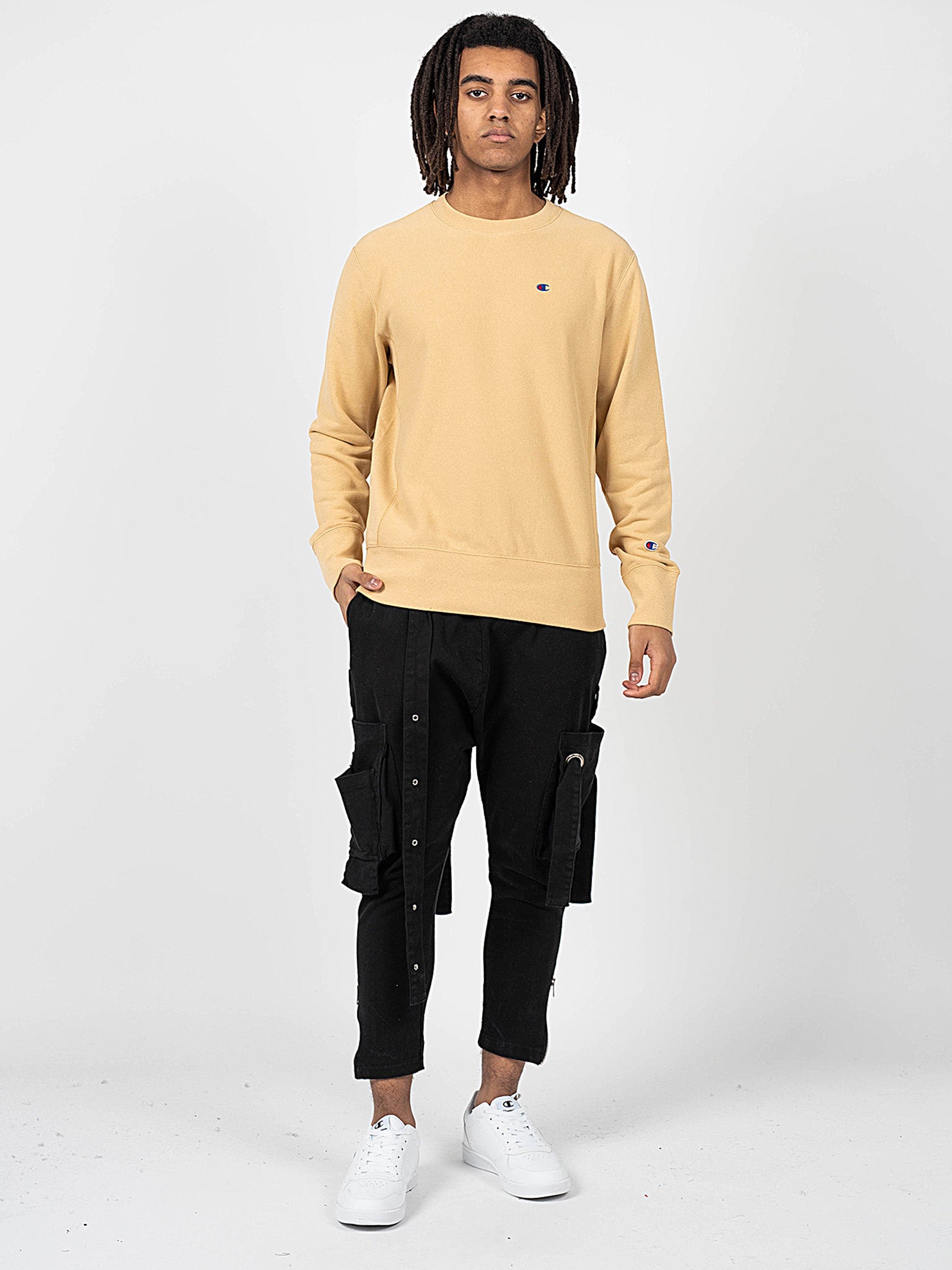 CHAMPION Sweatshirt Gul för män herr – bild 2