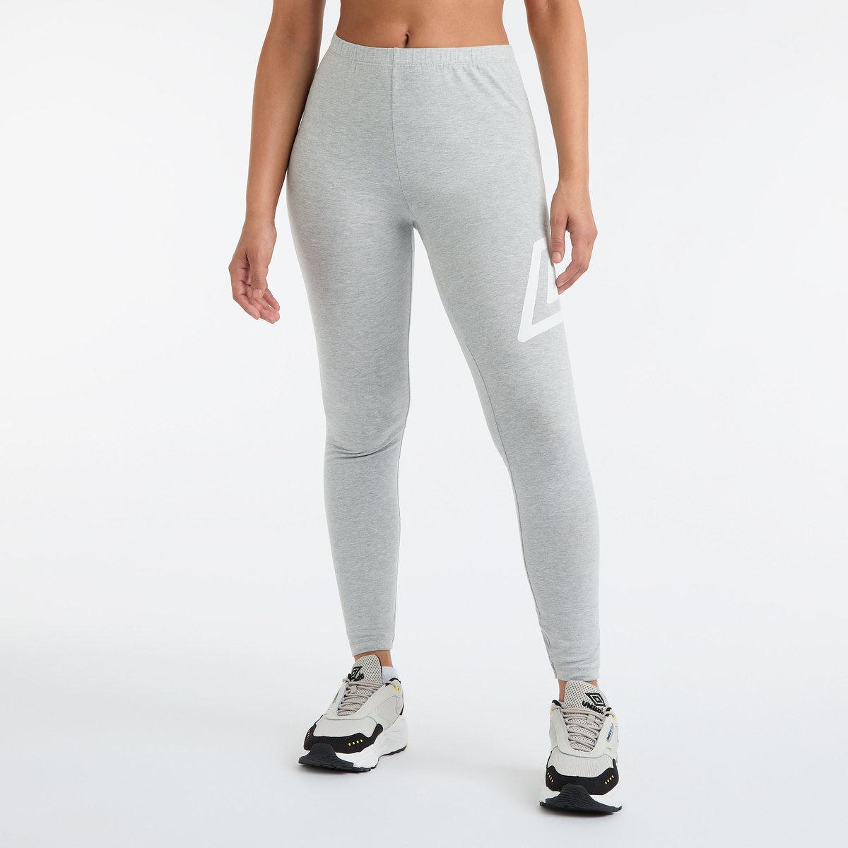Thumbnail - Umbro - "Core" Leggings für Damen (Grau meliert/Weiß)