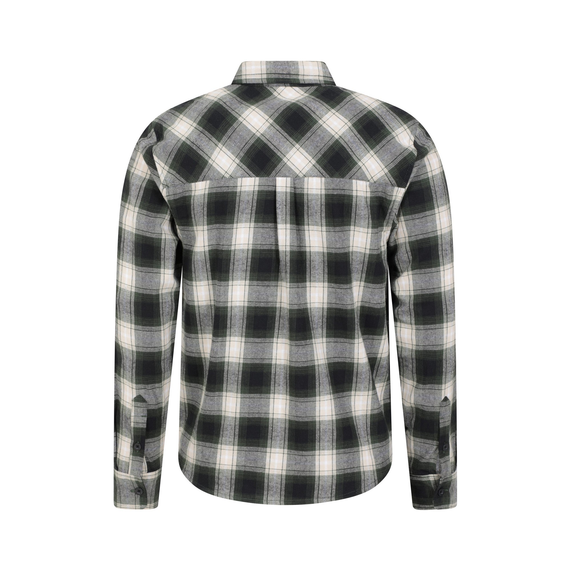 Mountain Warehou Mens Trace Flannel Långärmad Skjorta (Grön) herr – bild 2