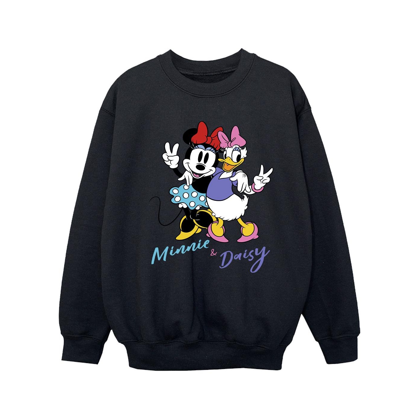 Thumbnail - Disney - "Minnie Mouse And Daisy" Sweatshirt für Mädchen (Schwarz)