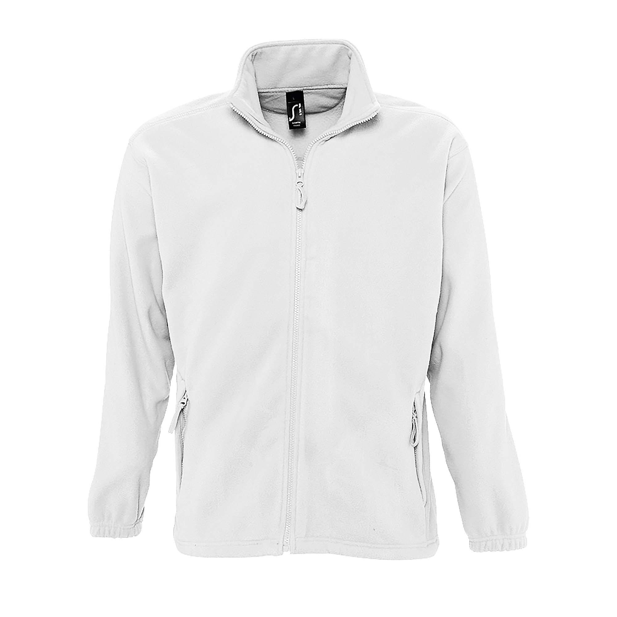 Mens North Full Zip Outdoor Fleece Jacket (Vit)