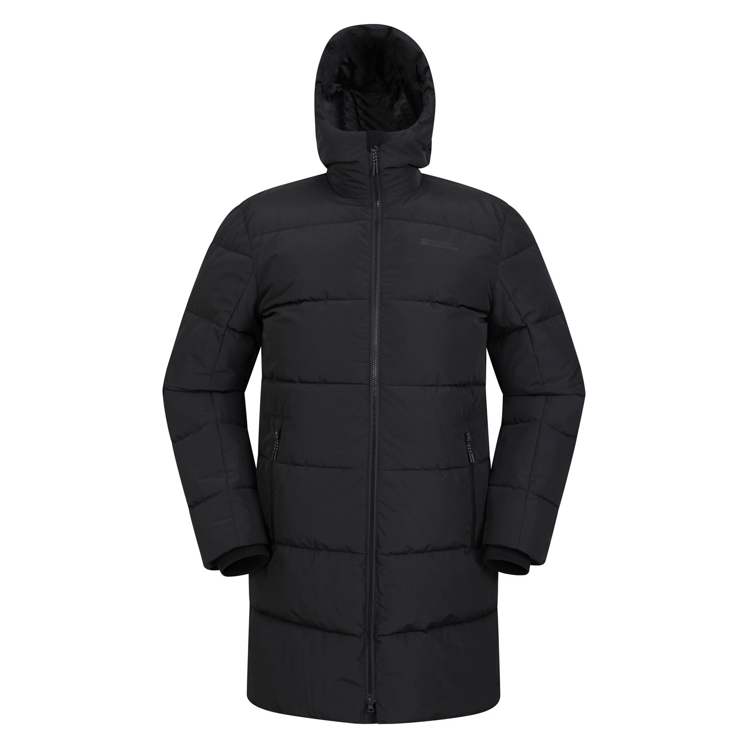 Mountain Warehouse Mens Vortex Longline Padded Jacket (Black) - Size 2XS