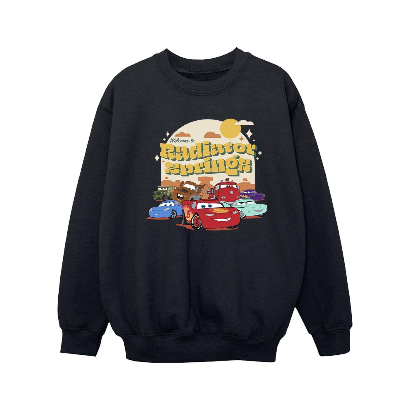 Thumbnail - Disney - "Cars Radiator Springs Group" Sweatshirt für Mädchen (Schwarz)