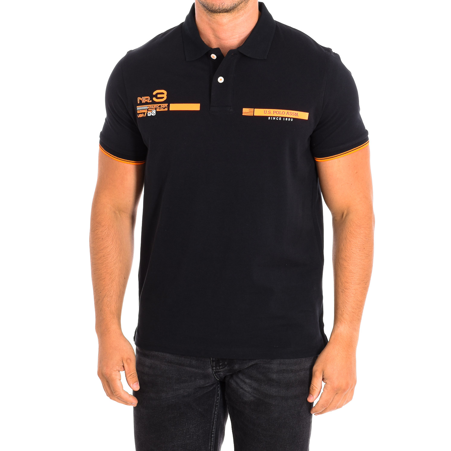 Thumbnail - NTRE Kurzarm-Polo mit Kontrast-Reverskragen 64122 Herren