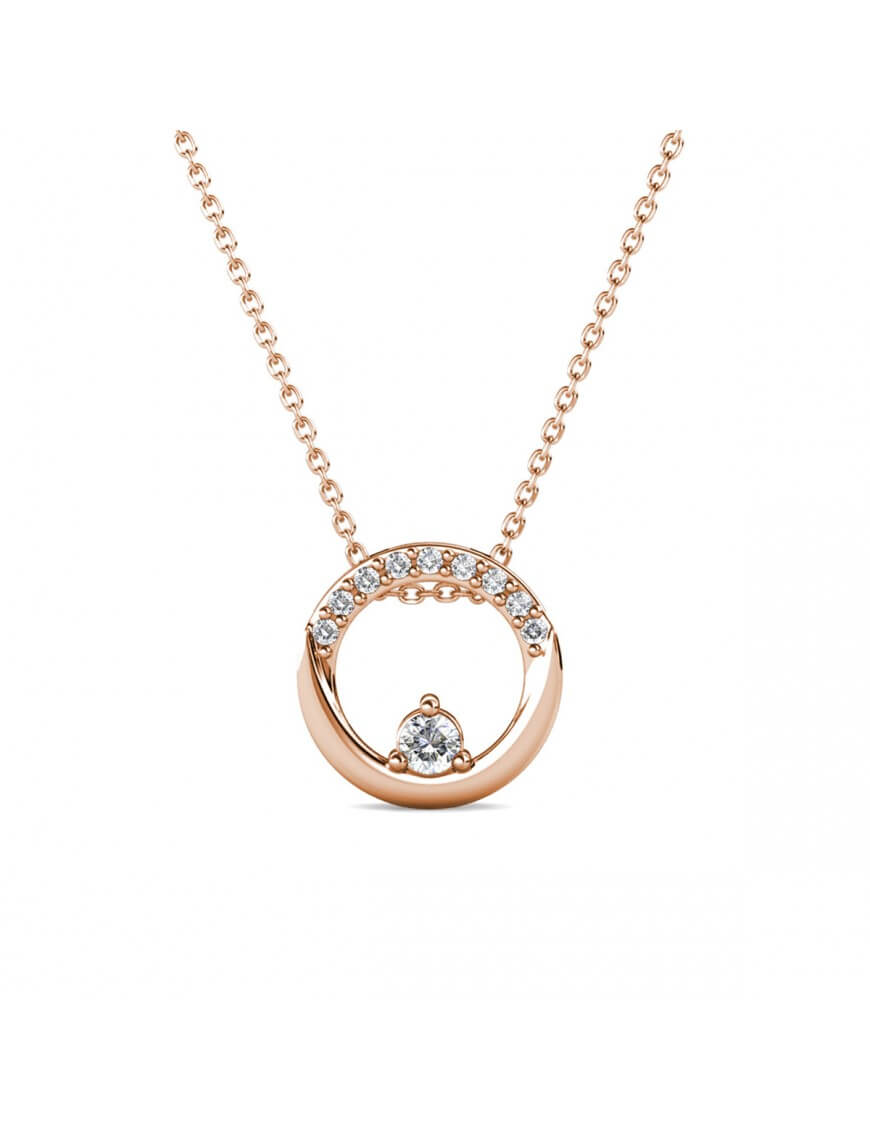 Thumbnail - Clarine-Anhänger - Rosegold und Kristall