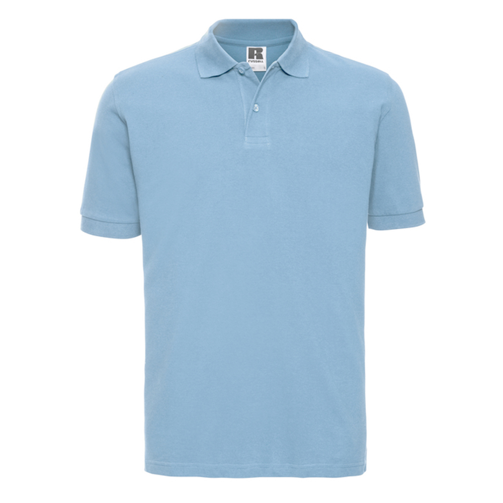 Russell Heren Klassiek Katoenen Polo Shirt (Sky)