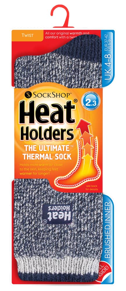 Heat Holders Mönstrade varma termiska vinterstrumpor för damer 4-8 UK – bild 2