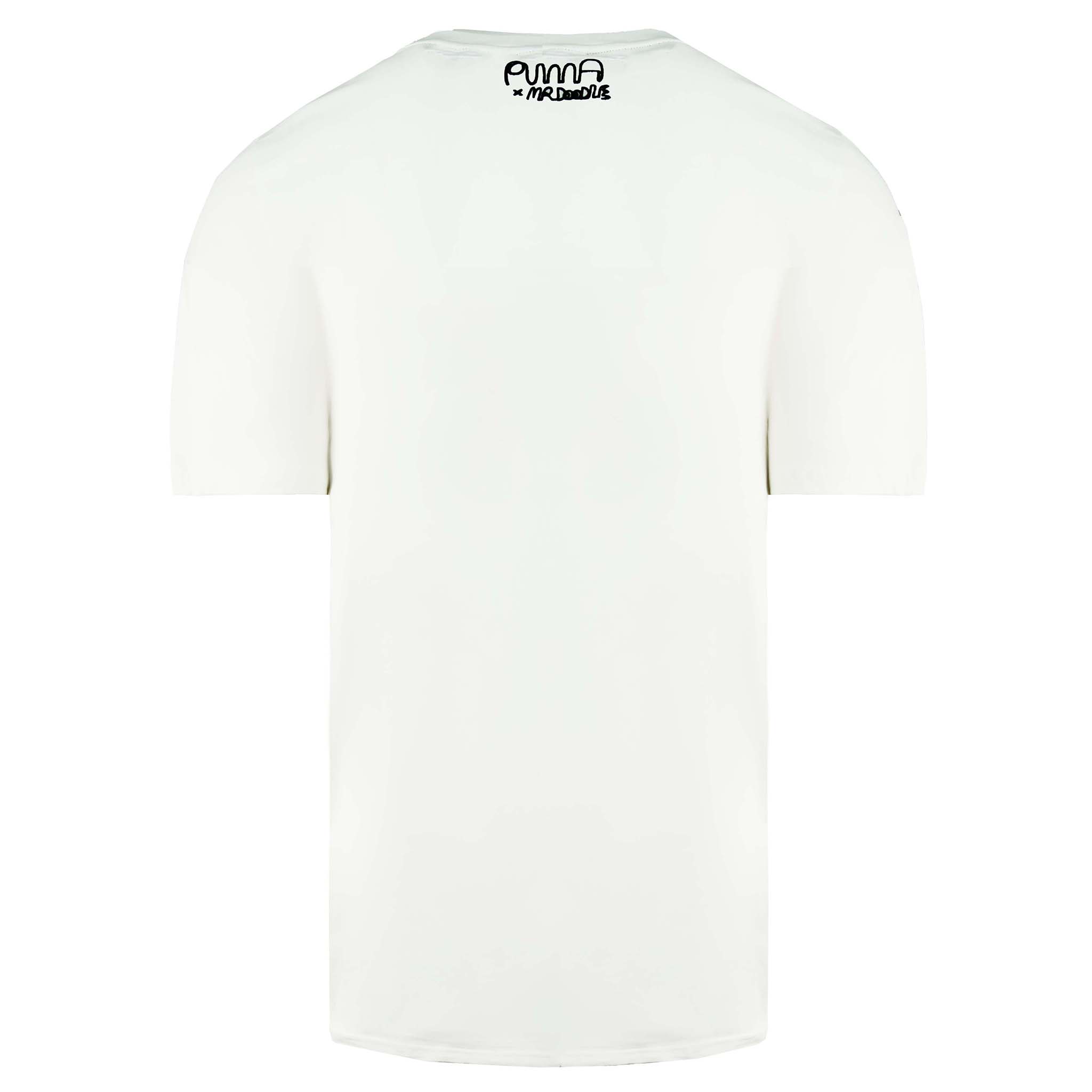 Puma x Mr Doodle Kortärmad Crew Neck Vit T-shirt för herrar 530650 02 – bild 2