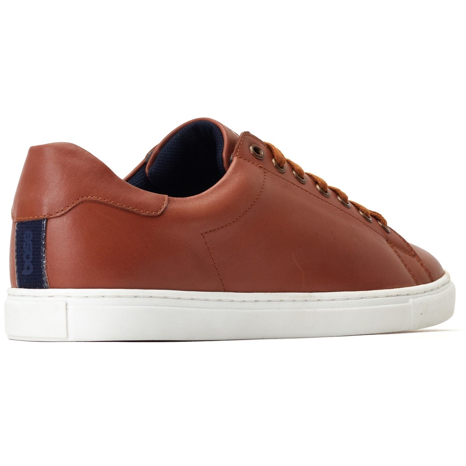 Base London Tucker Leather Träningsskor, herrmodell Burnt – bild 2