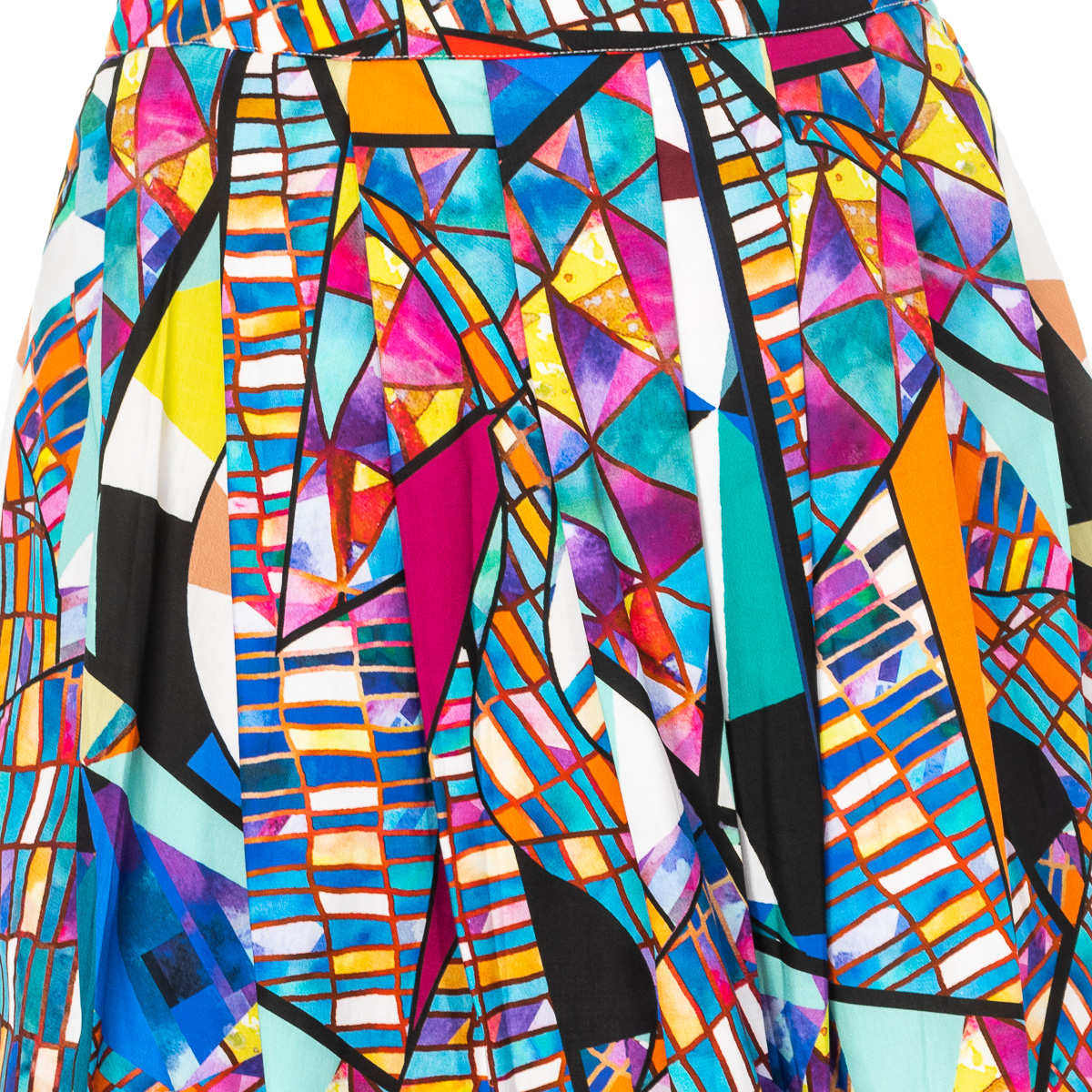 Flared skirt with inner lining JWK001 woman 2