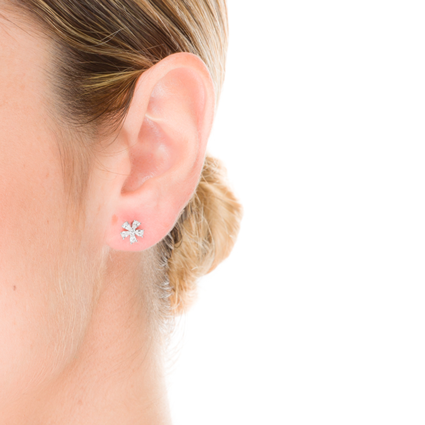 Luxenter aul-örhängen i 925 sterling silver och glänsande rodiumpläterad zirkonia dam – bild 2