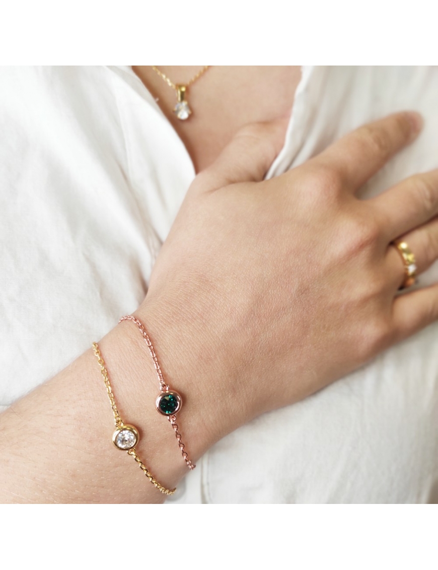 MYC Paris Armband med födelsestenar guld, roséguld och multi dam – bild 2
