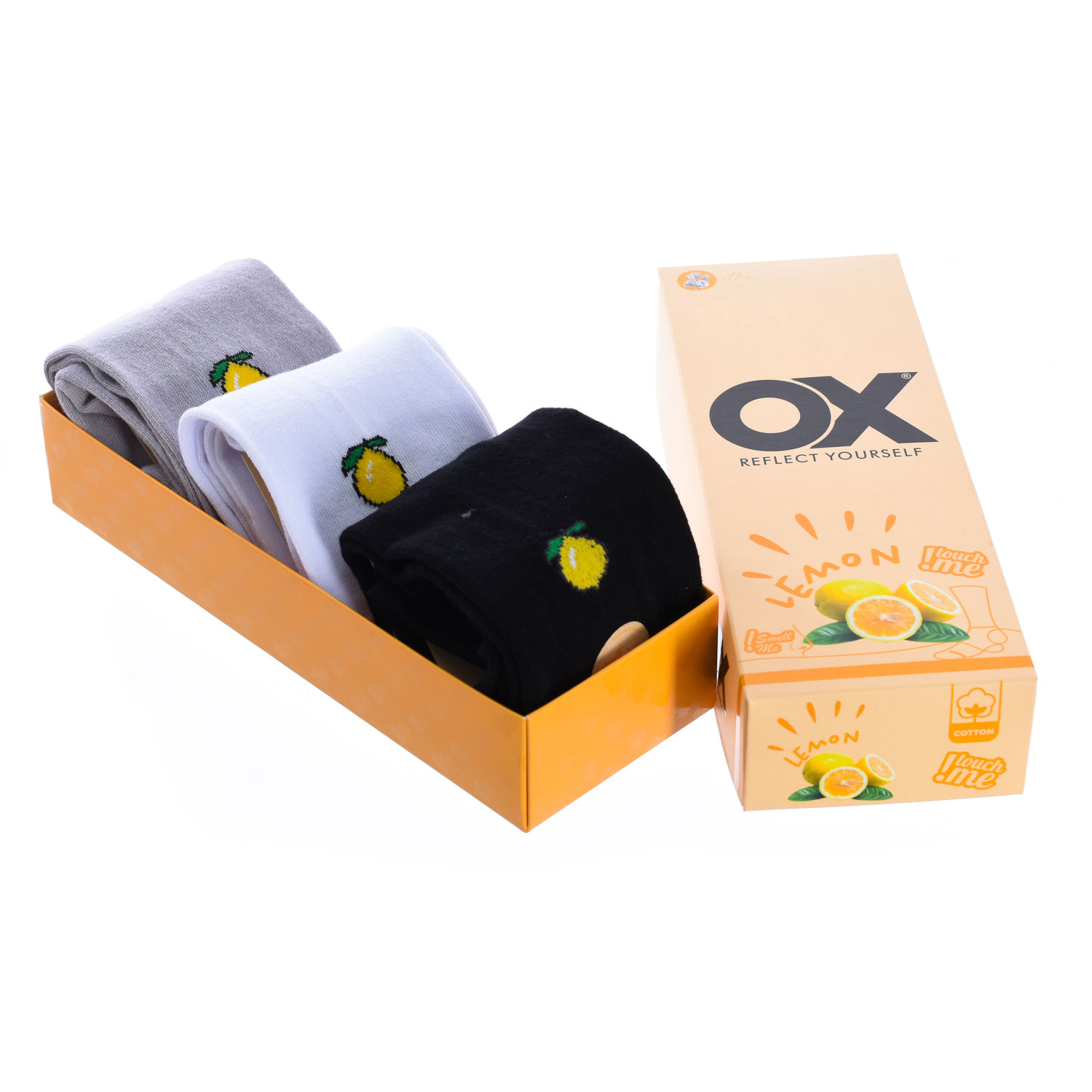 Förpackning med 6 låga strumpor OX med fräscha dofter