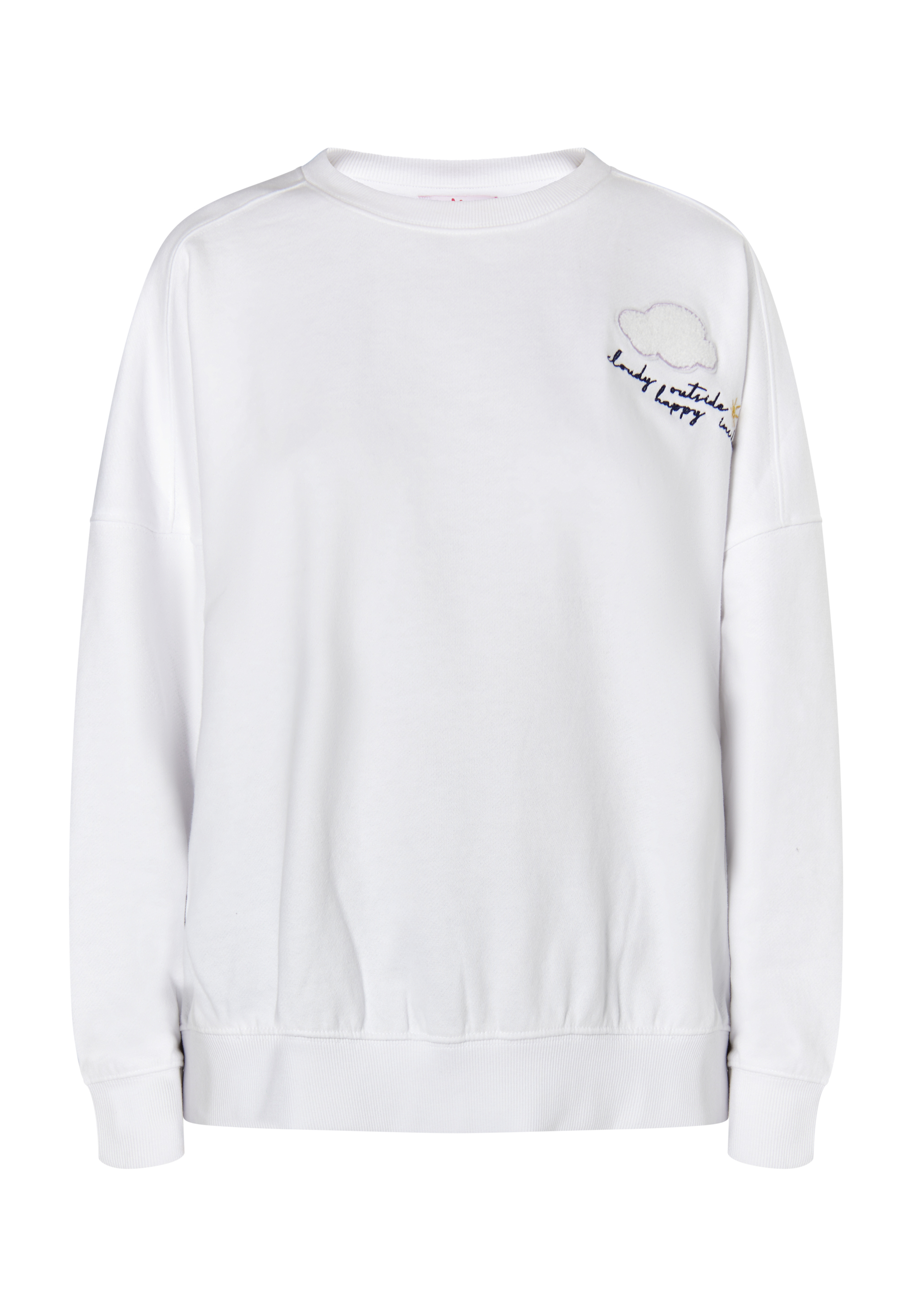 Thumbnail - Mymo Sweatshirt mit Rundhalsausschnitt Damen weiss