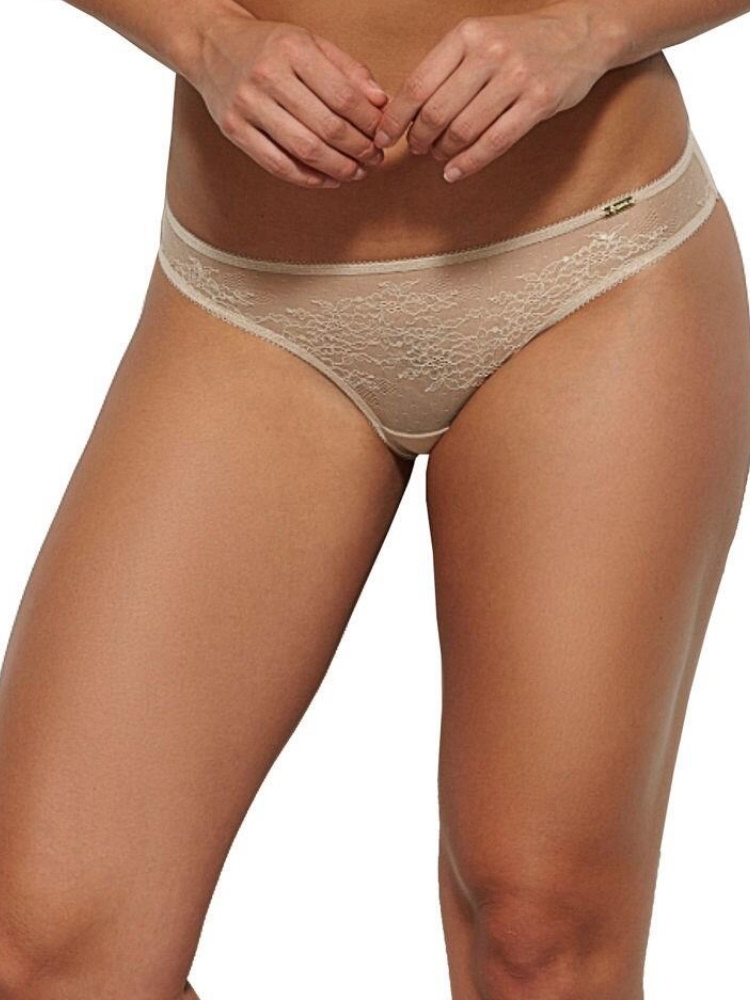 Gossard Womens Glossies Lace Brief - Nude Polyamide - Size X-Small
