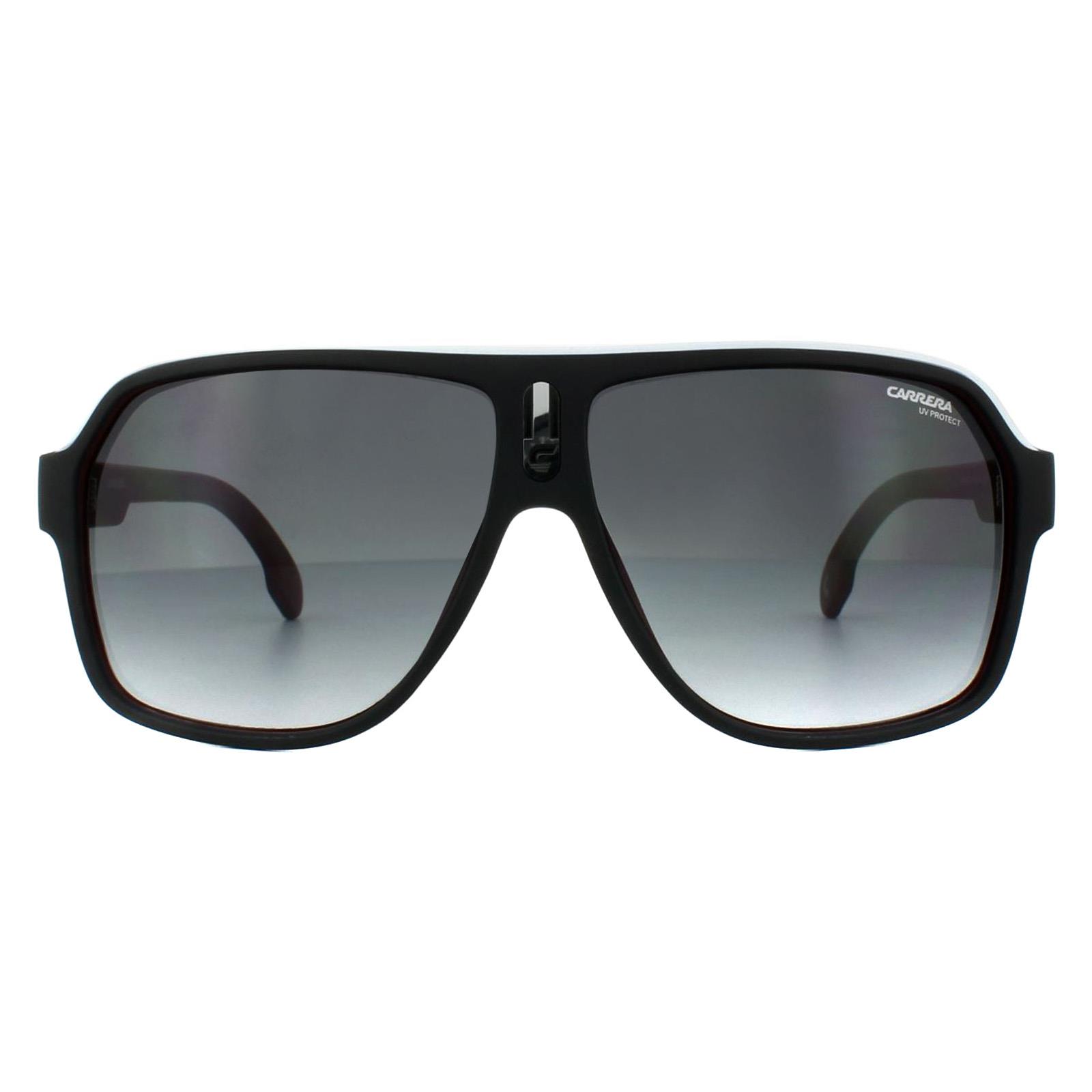 Thumbnail - Carrera Aviator Unisex Schwarz Weiß Rot Dunkelgrau Gradient Sonnenbrille